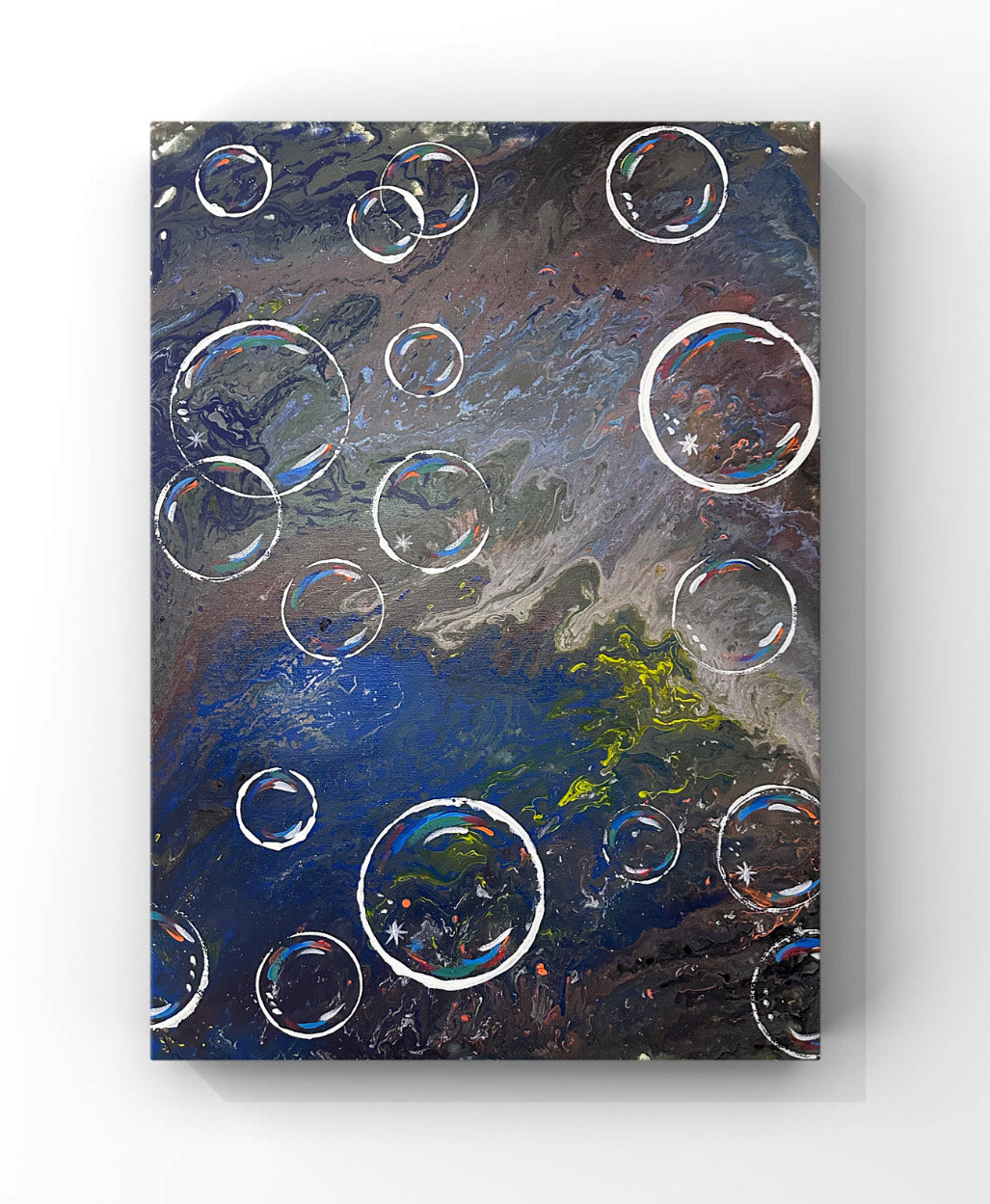 Bubble Painting Yellow Colar Dansing