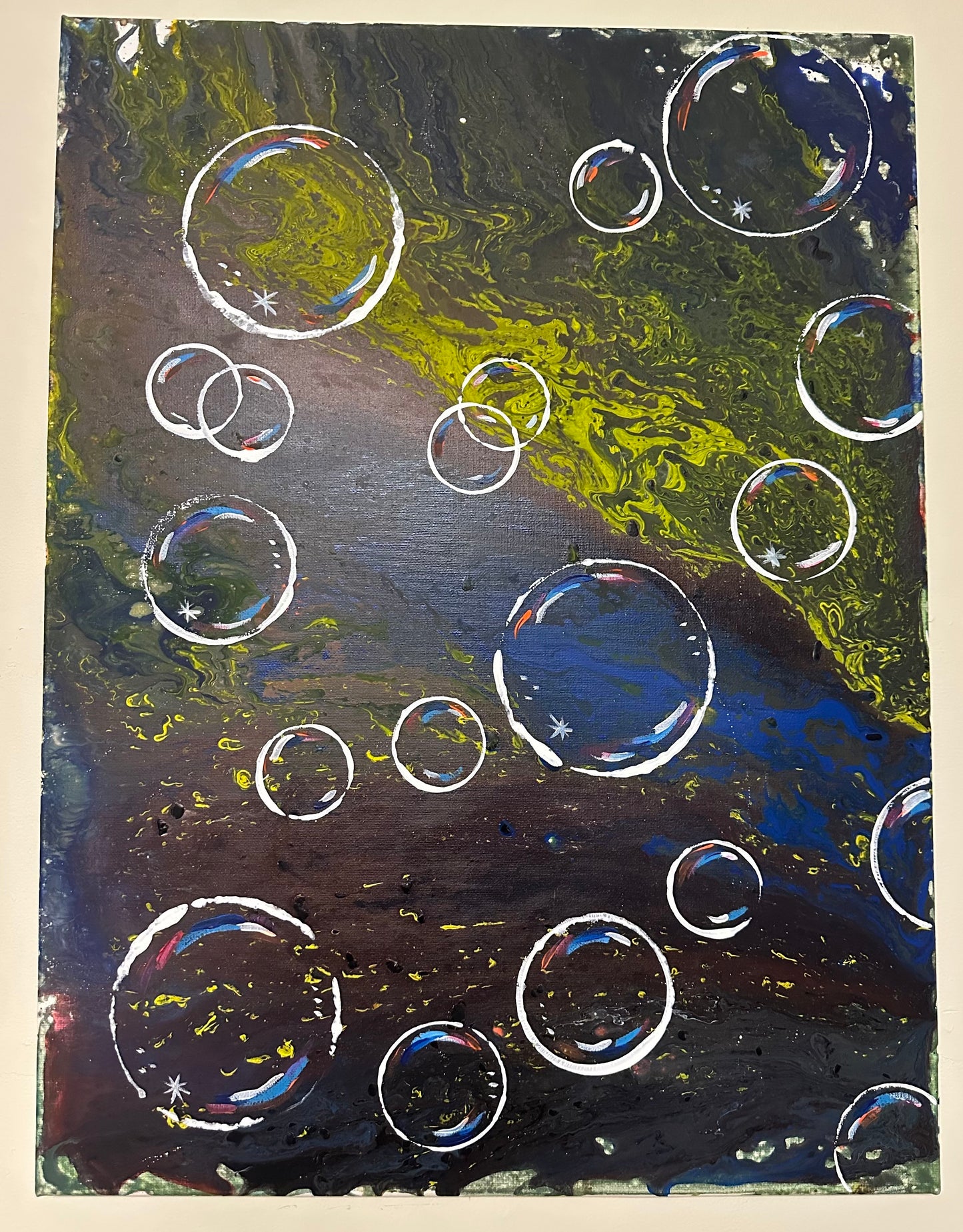 Bubble On Green and Blue