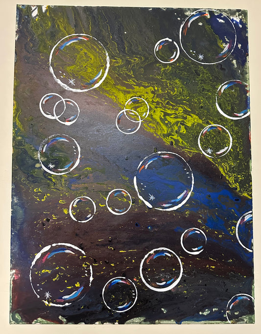 Bubble On Green and Blue