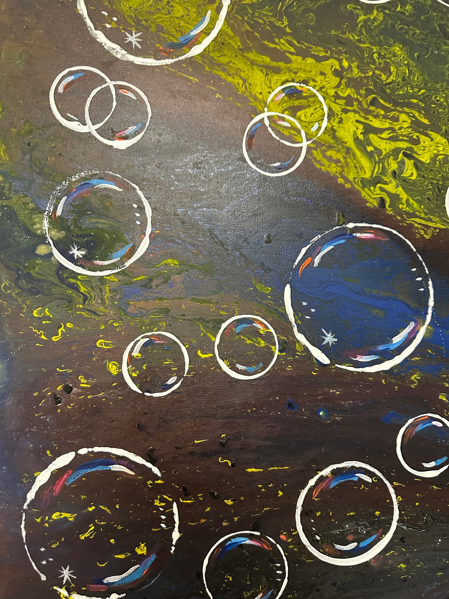 Bubble On Green and Blue