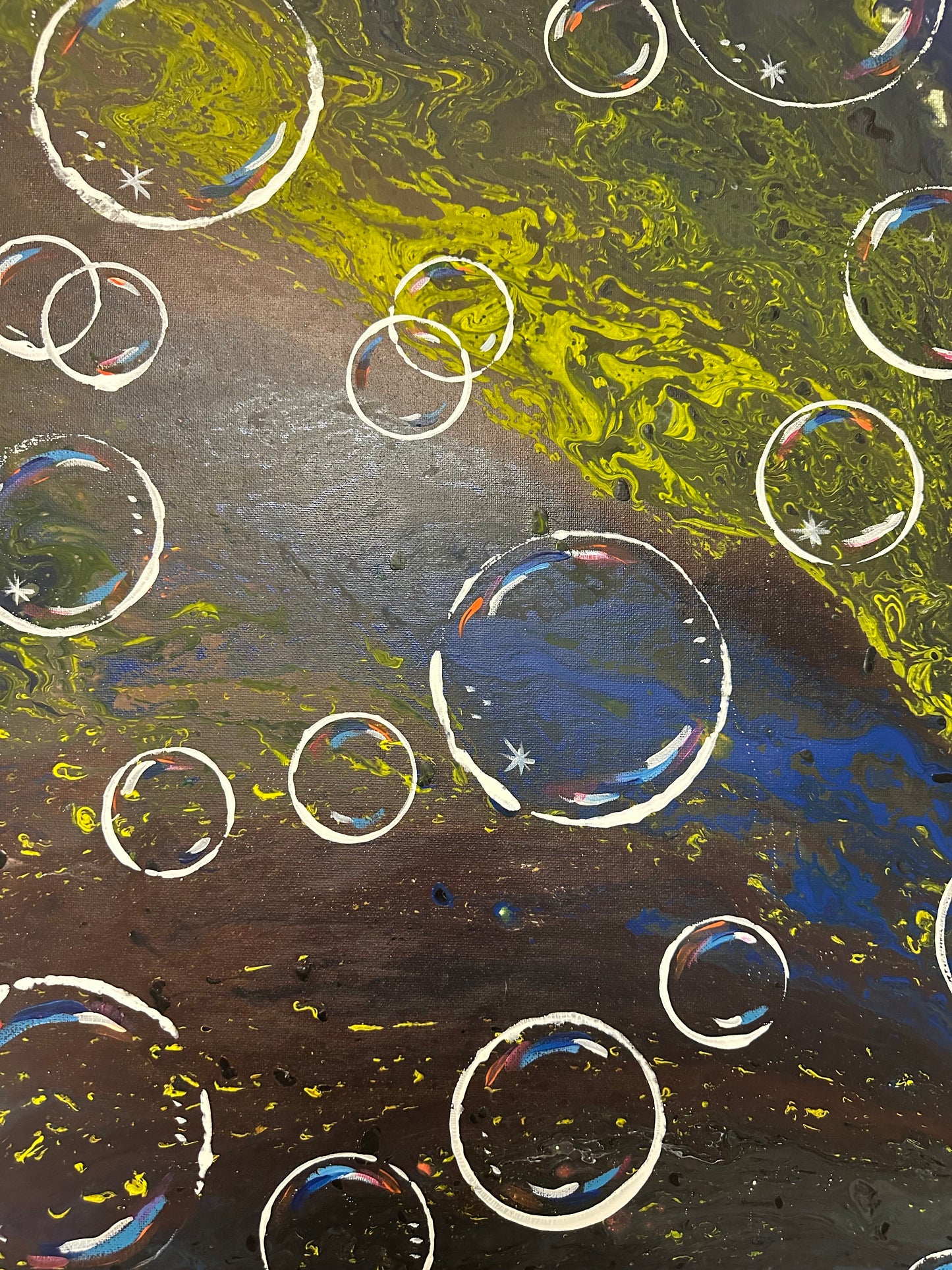 Bubble On Green and Blue