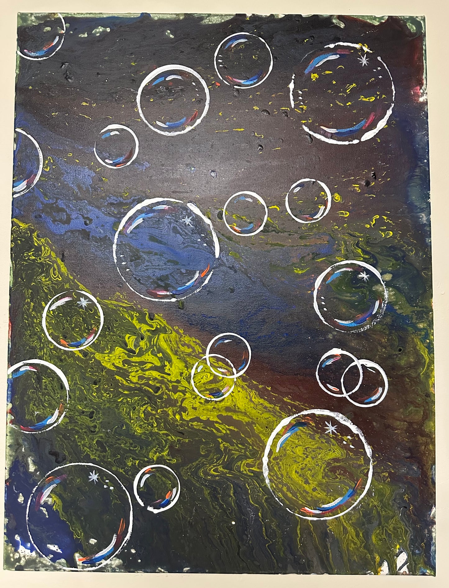 Bubble On Green and Blue