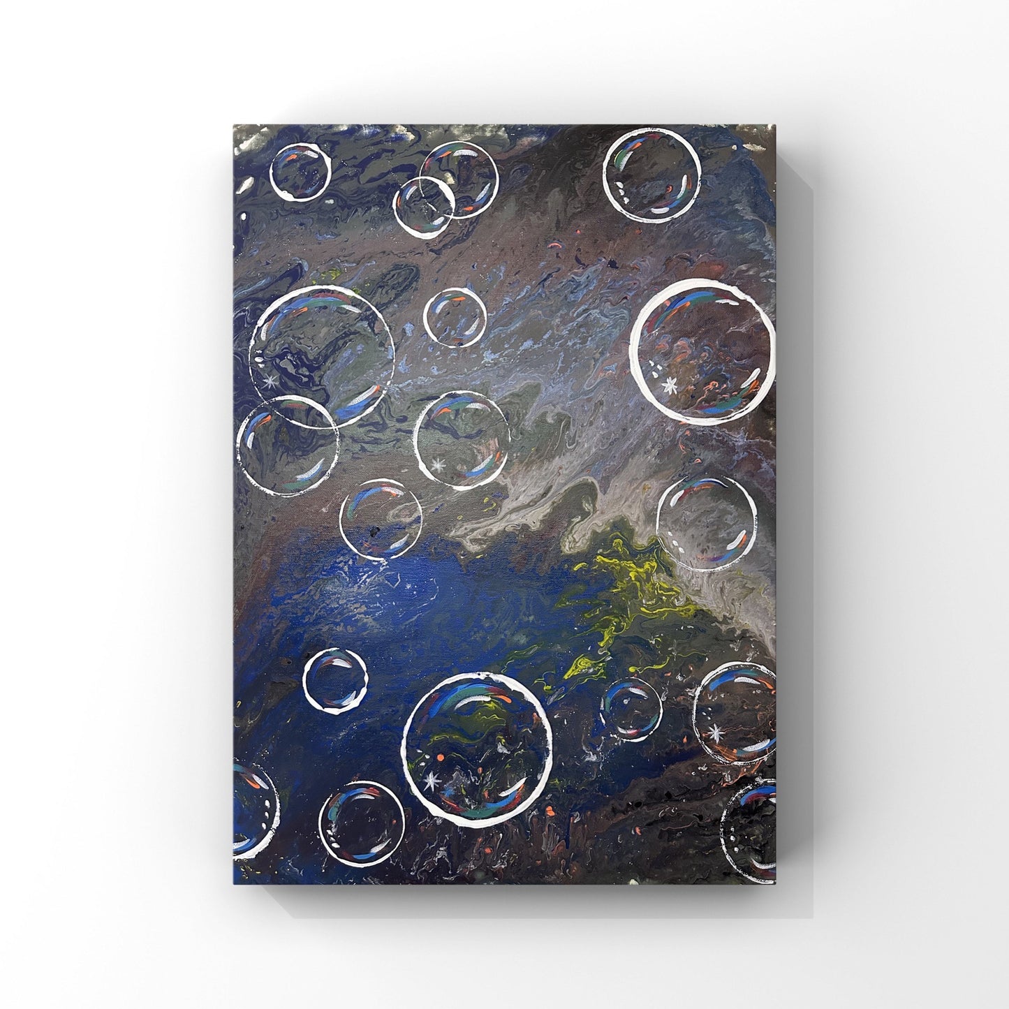 Bubble Painting Yellow Colar Dansing